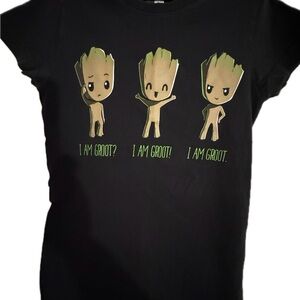 ME Makeover Essentials Black Groot Kids T-Shirt